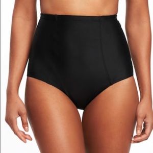Swim Bottoms High Waist New Old Navy Black Retro